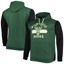 ファナティクス メンズ パーカー・スウェットシャツ アウター Milwaukee Bucks Fanatics Branded Big & Tall Bold Attack Pullover Hoodie Hunter Green/Black