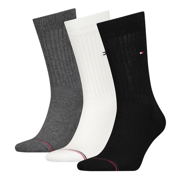 Tommy Hilfiger トミー ヒルフィガー メンズ 靴下 アンダーウェア Hilfiger Bodywear Sports 3 Pack Mens Crew Socks