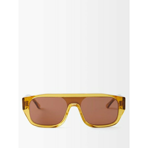 ティエリー ラスリー メンズ サングラス・アイウェア アクセサリー Klassy D-frame acetate sunglasses Orange