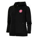 アンティグア レディース パーカー・スウェットシャツ アウター Vancouver Canadians Antigua Women's Protect FullZip Hoodie Black