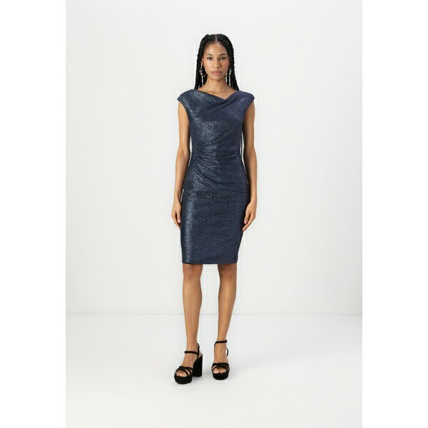 スウィング レディース ワンピース トップス Cocktail dress / Party dress - navy