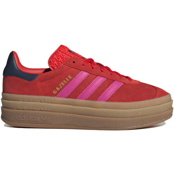 adidas アディダス レディース スニーカー 【adidas Gazelle Bold Red Semi Lucid Fuchsia (Women's)】 サイズ US_5(22.0cm) Red/Semi Lucid Fuchsia/Night Indigo