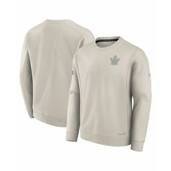ファナティクス メンズ パーカー・スウェットシャツ アウター Men's Cream Toronto Maple Leaf's Authentic Pro Road Fleece Pullover Sweatshirt Cream