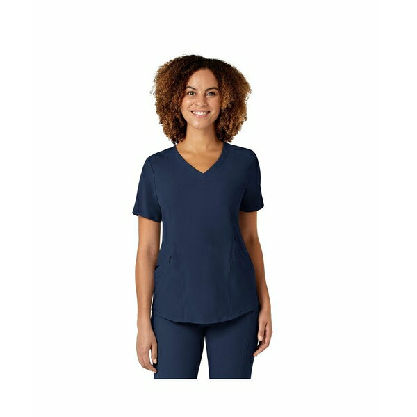 ウィンク レディース カットソー トップス Women's RENEW V-Neck Scrub Top Navy