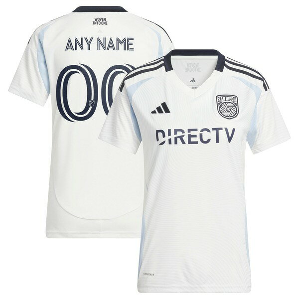 アディダス レディース ユニフォーム トップス San Diego FC adidas Women's 2025 Woven Into One Replica Custom Jersey White
