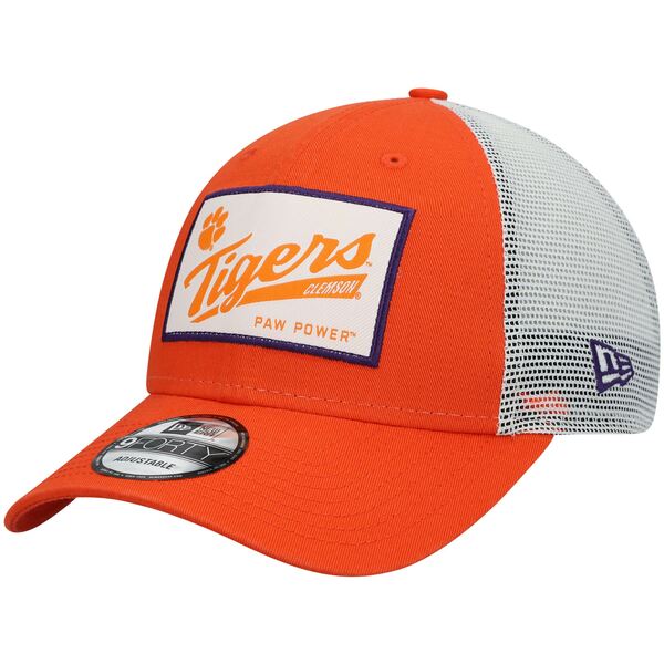 ニューエラ メンズ 帽子 アクセサリー Clemson Tigers New Era Timeless Trucker 9FORTY Snapback Hat Orange