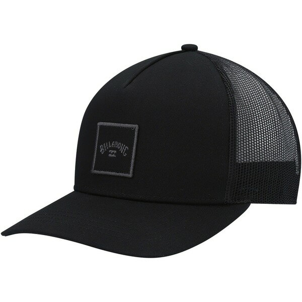 r{ Y Xq ANZT[ Billabong Stacked Logo Trucker Snapback Hat Black