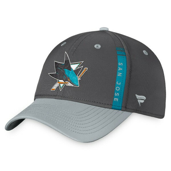 ファナティクス メンズ 帽子 アクセサリー San Jose Sharks Fanatics Branded Authentic Pro Home Ice Flex Hat Charcoal/Gray