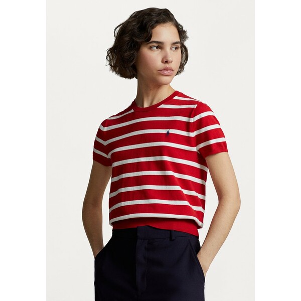 ラルフローレン レディース Tシャツ トップス SHORT SLEEVE - Print T-shirt - red/white