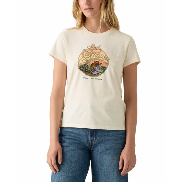 リーバイス レディース カットソー トップス Women's Perfect Graphic Logo Cotton T-shirt Levi Strau..