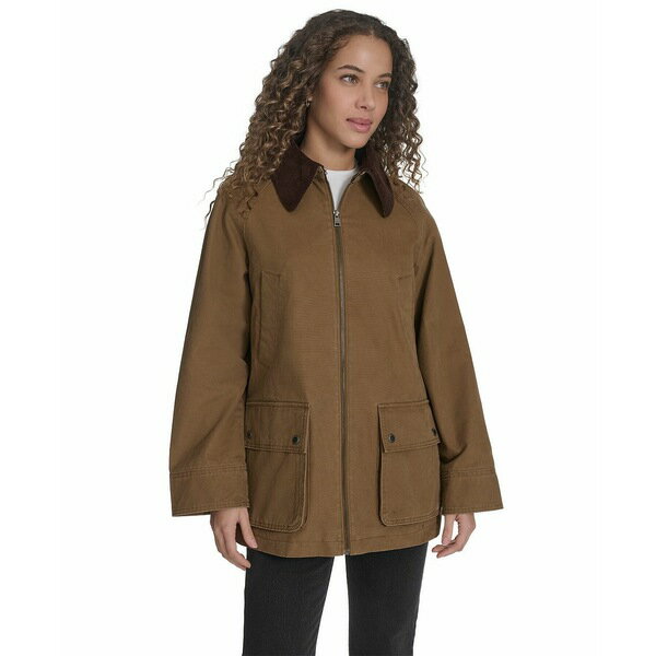 リーバイス レディース ジャケット＆ブルゾン アウター Women's Front Zipper Barn Jacket Chocolate Brown