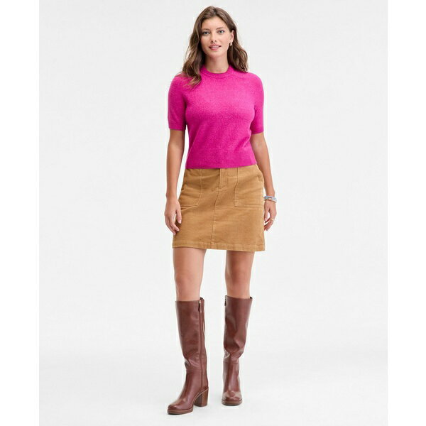  ƥե ǥ ˥å&  Women's Saddle Short Sleeve Sweater, Macy's Exclusive Ripe Raspberry