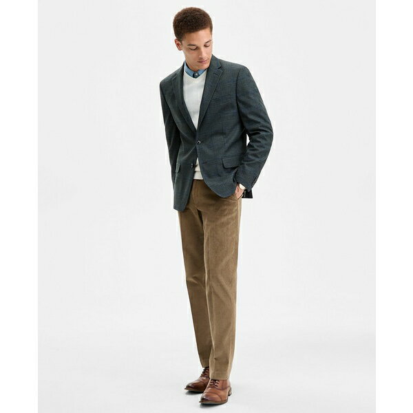 トミー ヒルフィガー メンズ ジャケット＆ブルゾン アウター Men's Modern-Fit Check Sport Coat Green/Blue