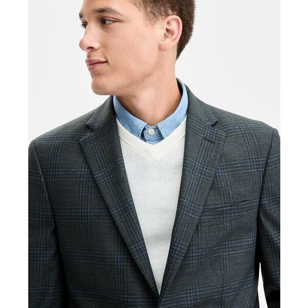 トミー ヒルフィガー メンズ ジャケット＆ブルゾン アウター Men's Modern-Fit Check Sport Coat Green/Blue