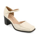ジャーニーコレクション レディース パンプス シューズ Women's Evangeline Square Toe Pumps Beige