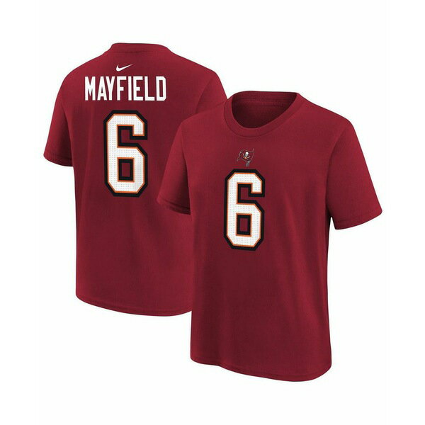 ナイキ メンズ シャツ トップス Men's Baker Mayfield Red Tampa Bay Buccaneers Player Name Number T..