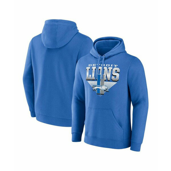 ファナティクス メンズ パーカー・スウェットシャツ アウター Men's Blue Detroit Lions Geometric Chr..