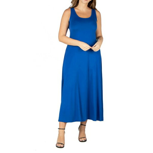 24セブンコンフォート レディース ワンピース トップス Plus Size Simple A-line Tank Maxi Dress Lapis 24セブンコンフォート レディース ワンピース トップス Plus Size Simple A-line Tank Maxi Dress Lapis