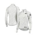 コロシアム レディース カットソー トップス Women's White Iowa Hawkeyes OHT Military-Inspired Appreciation Officer Arctic Camo 1/4-Zip Jacket White(4)