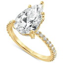 バッジェリーミシュカ レディース リング アクセサリー Certified Lab Grown Diamond Pear Halo Engagement Rin...