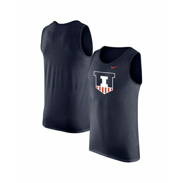 ナイキ メンズ シャツ トップス Men's Navy Illinois Fighting Illini Tank Top Navy