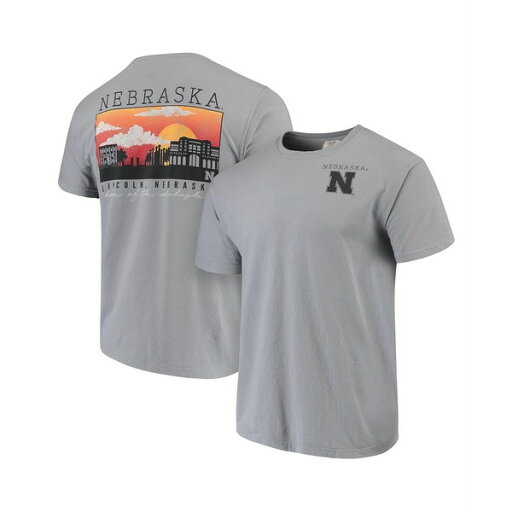 イメージワン メンズ シャツ トップス Men's Gray Nebraska Huskers Comfort Colors Campus Scenery T-shirt Gray イメージワン メンズ シャツ トップス Men's Gray Nebraska Huskers Comfort Colors Campus Scenery T-shirt Gray