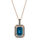 ルヴァン レディース ネックレス・チョーカー・ペンダントトップ アクセサリー Deep Sea Blue Topaz (3-9/10 ct. t.w.), Ch...