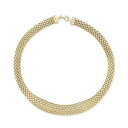 イタリアン ゴールド レディース ネックレス・チョーカー・ペンダントトップ アクセサリー Wide Mesh Graduated 18