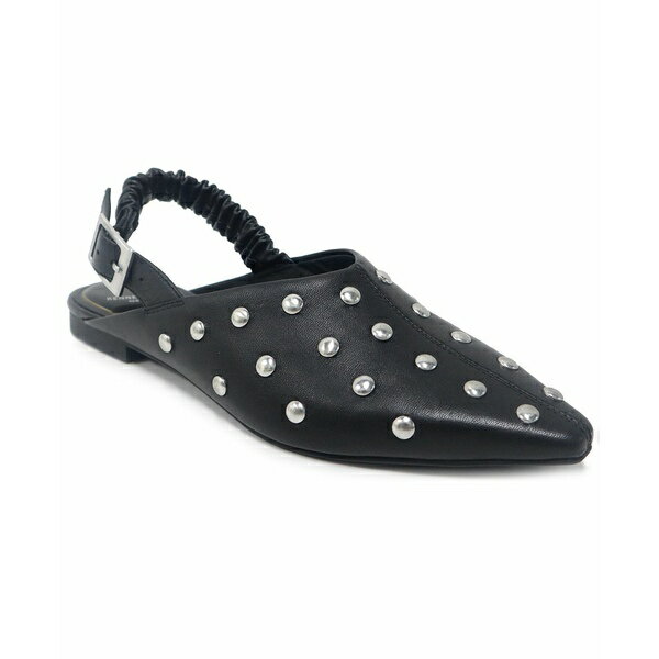 ケネスコール レディース サンダル シューズ Women's Nicola Slingback Flats Black Leather