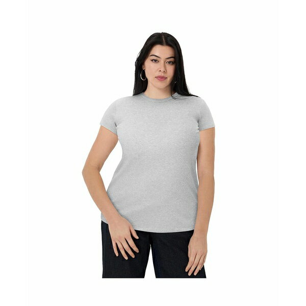 ジューン アンド ヴィー レディース カットソー トップス Women's June + Vie Ribbed Crewneck Top Hea..