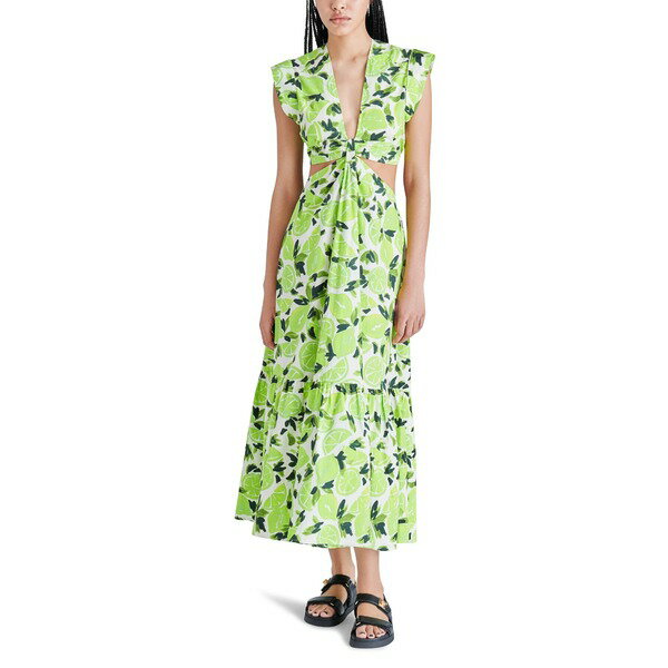 ƥ ޥǥ ǥ ԡ ȥåץ Amanda Midi Dress Neon Green