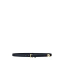 ラルフローレン レディース ベルト アクセサリー Pebbled Leather Skinny Belt Refined Navy