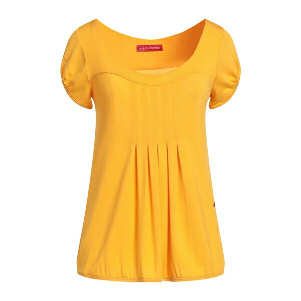 【送料無料】 アンジェロマラニー レディース Tシャツ トップス T-shirts Yellow(4)