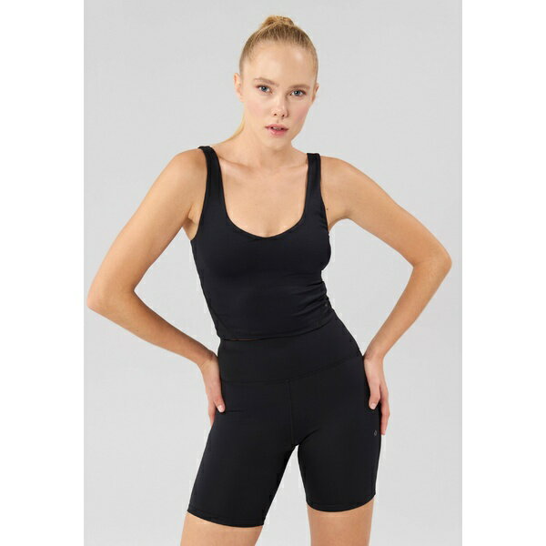 イーブン アンド オド レディース フィットネス スポーツ Top - black