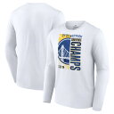 ファナティクス メンズ Tシャツ トップス Golden State Warriors Fanatics Branded 2022 Western Conference Champions Locker Room Long Sleeve TShirt White