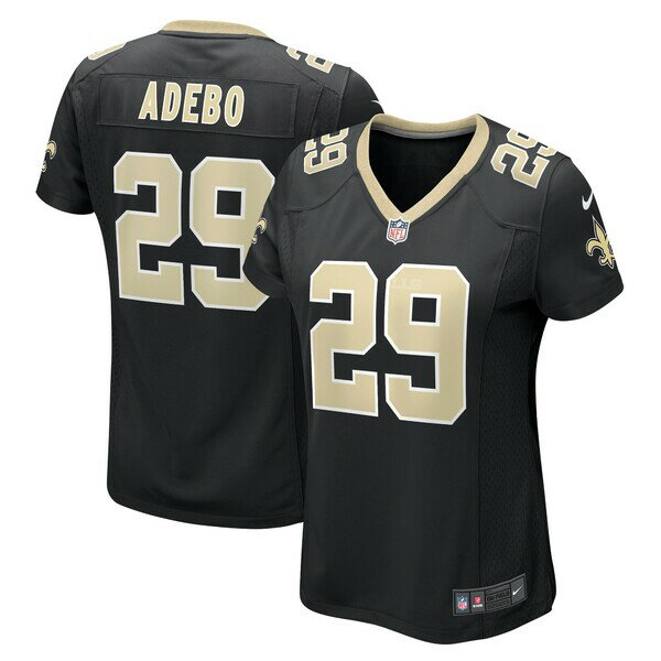 ナイキ レディース ユニフォーム トップス Paulson Adebo New Orleans Saints Nike Women's Game Jersey Black