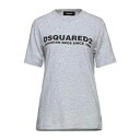 【送料無料】 ディースクエアード レディース Tシャツ トップス T-shirts Grey