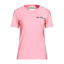 【送料無料】 モスキーノ レディース Tシャツ トップス T-shirts Pink