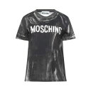 【送料無料】 モスキーノ レディース Tシャツ トップス T-shirts Black