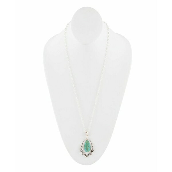 o[X fB[X lbNXE`[J[Ey_ggbv ANZT[ Bazaar Sterling Silver and Genuine Turquoise Pendant on Chain Necklace Turquoise
