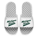 アイスライド メンズ サンダル シューズ Michigan State Spartans ISlide Alternate Logo Slide Sandals White