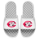 アイスライド メンズ サンダル シューズ Cincinnati Reds ISlide Cooperstown Logo Slide Sandals White