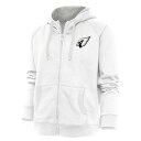 アンティグア レディース パーカー・スウェットシャツ アウター Arizona Cardinals Antigua Women's Metallic Logo Victory FullZip Hoodie White