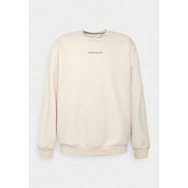 アディダスオリジナルス レディース パーカー・スウェットシャツ アウター LINEAR CREW UNISEX - Sweatshirt - beige