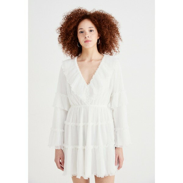 ジーナ トリコット レディース ワンピース トップス PLEATED DRESS - Day dress - offwhite