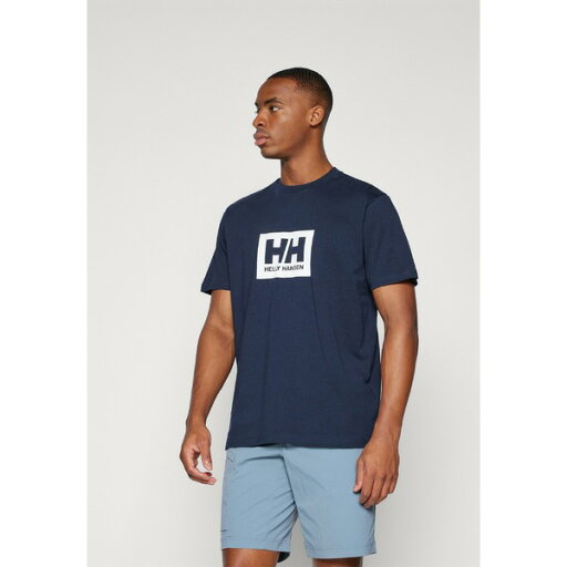 ヘリーハンセン メンズ サンダル シューズ BOX - Print T-shirt - navy ヘリーハンセン メンズ サンダル シューズ BOX - Print T-shirt - navy