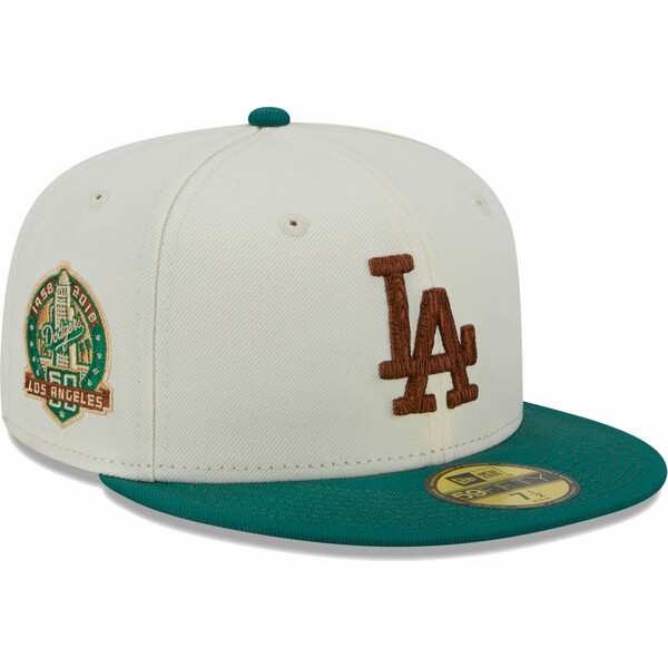 ニューエラ メンズ 帽子 アクセサリー Los Angeles Dodgers New Era Cooperstown Collection Camp 59FIFTY Fitted Hat White