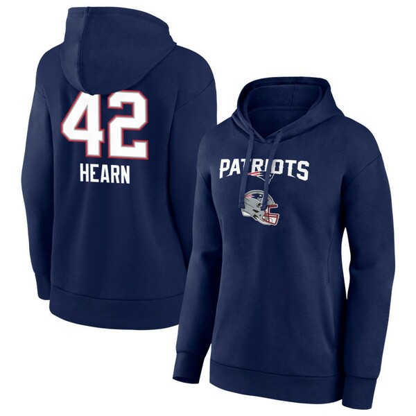 ファナティクス レディース パーカー・スウェットシャツ アウター New England Patriots Fanatics Branded Women's Personalized Name & Number Team Wordmark Pullover Hoodie Navy