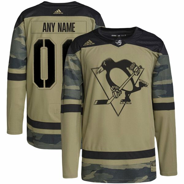 ǥ  ˥ե ȥåץ Pittsburgh Penguins adidas Military Appreciation Team Authentic Custom Practice Jersey Camo
