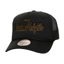 ミッチェル＆ネス ミッチェル&ネス メンズ 帽子 アクセサリー Vegas Golden Knights Mitchell & Ness Script Side Patch Trucker Adjustable Hat Black